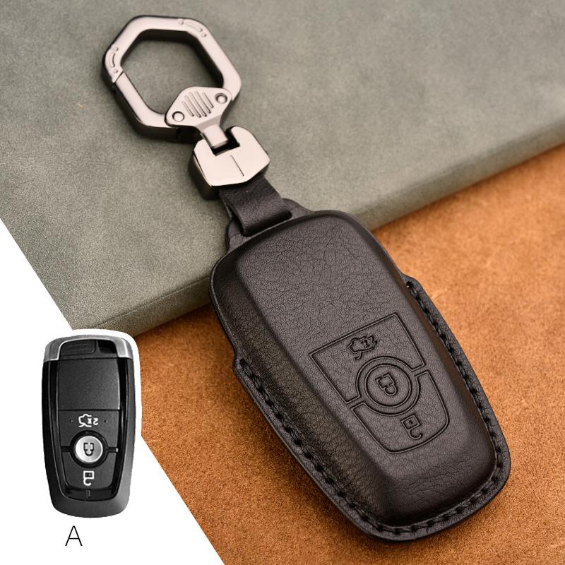 Для Ford Fusion Mondeo Mustang Explorer Edge Ecosport S-Max F150 F250 F350 Для Lincoln MKC MKZ MK Кожаный чехол для ключа от машины