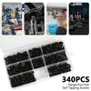 500/340/200PCS M3 Screw Cross Head M3/M4/M3.5/M4.8 Self Tapping Screw Black Carbon Steel Pan Head Round Head Screw Combination