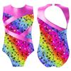 Купальник без рукавов для гимнастики, балета и танцев для девочек, детский комбинезон для катания на коньках, боди, велосипедная танцевальная одежда