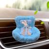 Кукольное автокресло безопасности с клипсой для вентиляционного отверстия и ароматизированными фишками, микрофибровое кукольное сиденье, украшение для автомобиля для поклонников кукол, коллекционеров