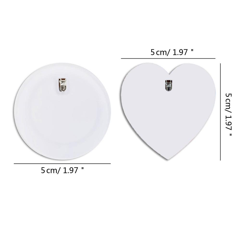 Пустые значки-броши для сублимации, значки на лацкан, заготовки для термопереноса, пустые значки-кнопки для DIY, персонализированная акриловая брошь