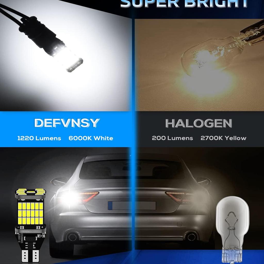 2 светодиодных лампы высокой мощности 45 шт. 4014SMD супер яркие 1200LM для замены фонарей заднего хода автомобиля белые