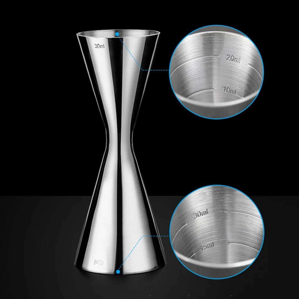 Polished Cocktail Jigger 30/45ml Dual Shot Bar Accessories Cocktail Measuring Cups Bartender