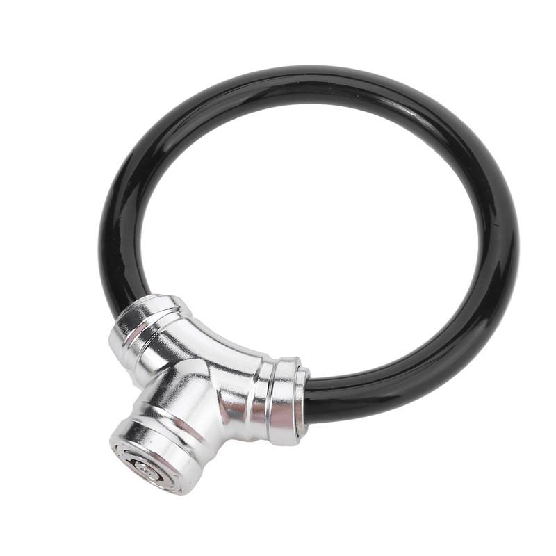Bicycle Cable Ring Lock For Outdoor Cycing Anti-theft Zinc Alloy Lock Core Portable Security Cable Lock With 2 Key