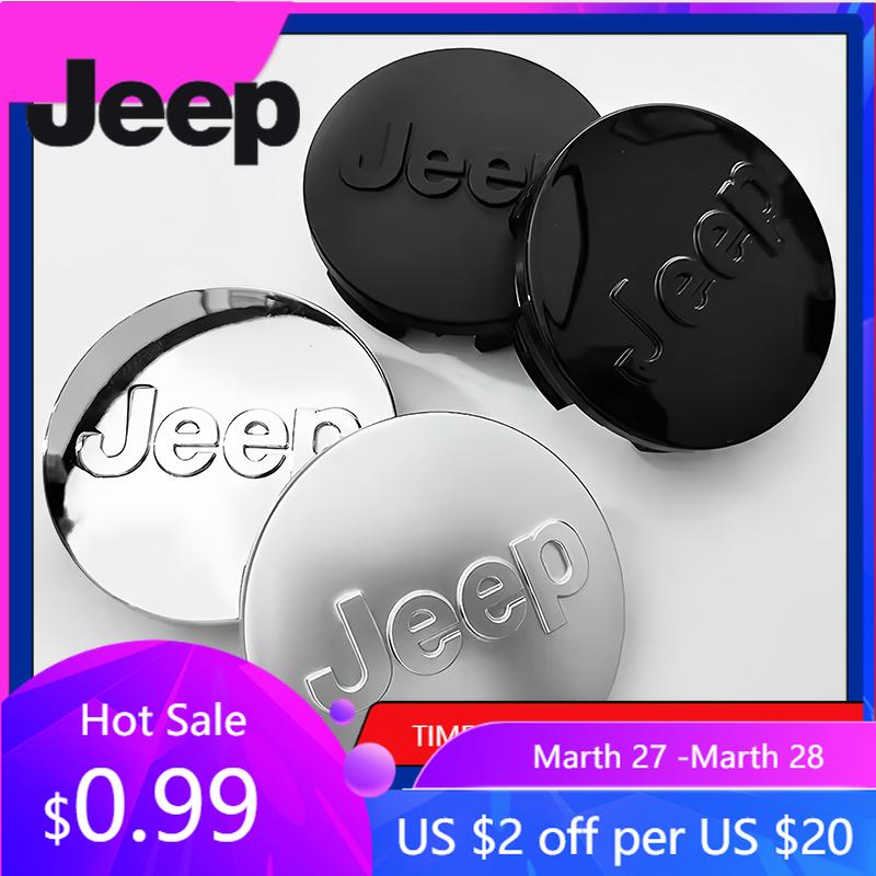 Для Jeep 4 шт. 55 мм 56 мм Наклейка на центральную заглушку колеса автомобиля Декорация колпачка ступицы Для Jeep Wrangler Grand Cherokee Avenger Compass Wa