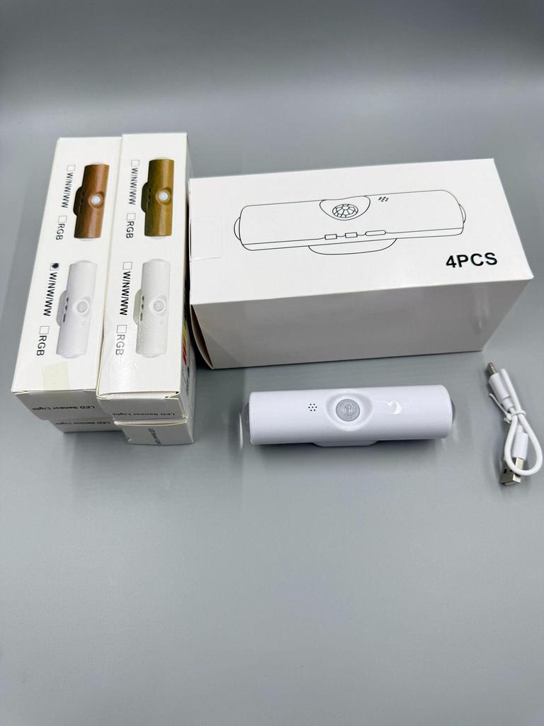 Перезаряжаемый настенный светильник: Беспроводная прикроватная лампа с датчиком движения и цветным градиентом для спален и коридоров