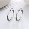 High-quality Silvermoon 925 Earrings Wave Romance E011 Hoop Earrings (Wfgjer3)