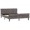 Bed Frame Grey Velvet 140 x 200 cm