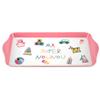 [A2541] - Multicolored Pink 'Ma Super Nounou' Melamine Cake Tray - 30. 5x15cm