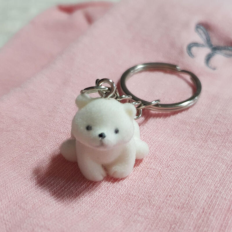 Плюшевая брелок-животное Белый медведь, flocked, ремешок для AirPod, телефона