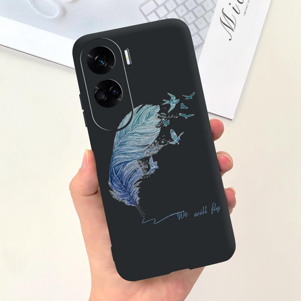 Case For Honor 90 Lite Honor X50i Cover Shockproof Back Coque Women Fashion Flower Butterfly Capas for Huawei Honor90 Lite Cover