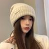 Женская осенне-зимняя металлическая стандартная вязаная шапка свободного кроя, утолщенная шерстяная шапка