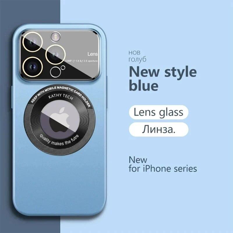 Модный матовый чехол для телефона Magsafe для iPhone 15 14 13 12 11 Pro Max Plus, магнитный защитный чехол для объектива камеры с беспроводной зарядкой