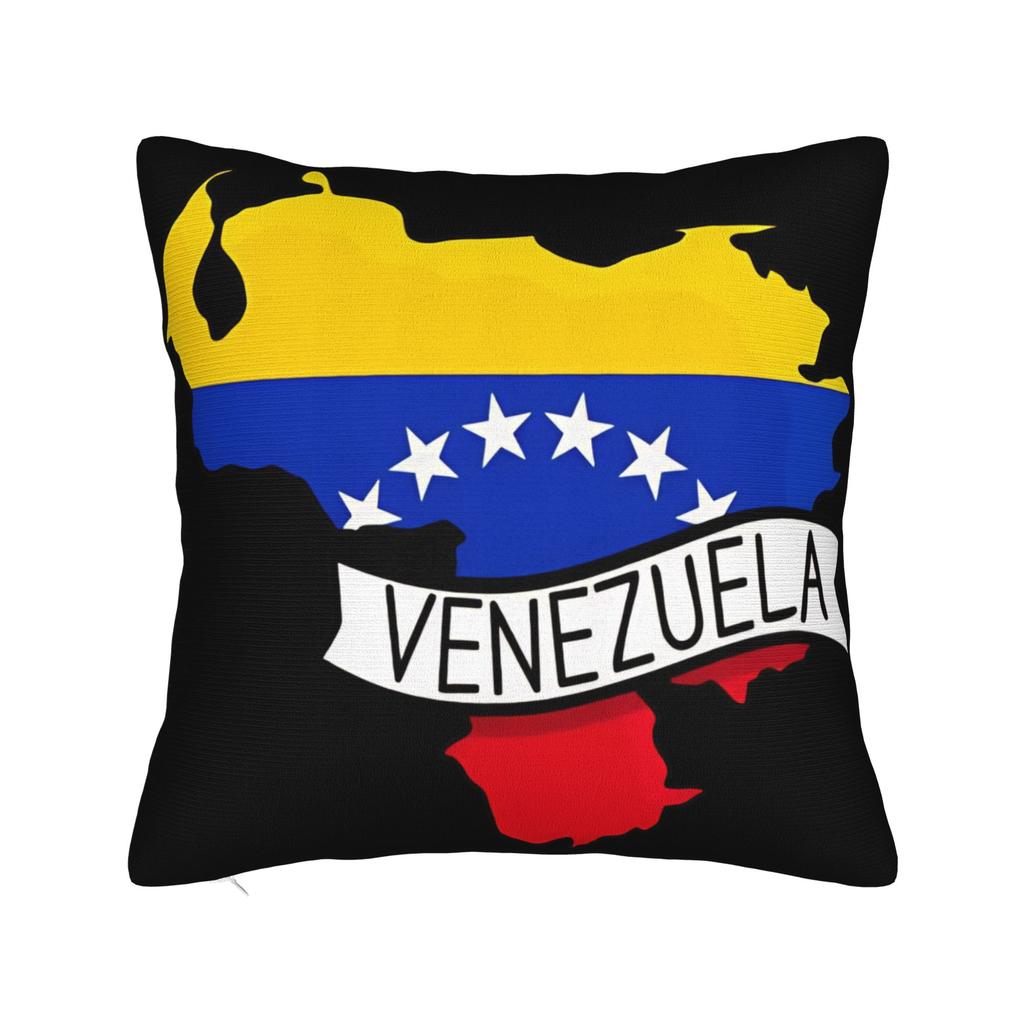 Venezuela Map Pillow Cover  Graphic Cushion Cover Cute Funny Pillow Case For Sofa Car Home Decor
