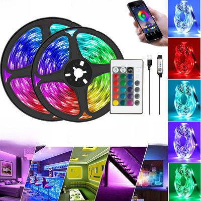 Светодиодная лента RGB 5 В 5050 - 10 м/20 м с инфракрасным и Bluetooth-пультом дистанционного управления для красочного оформления фона