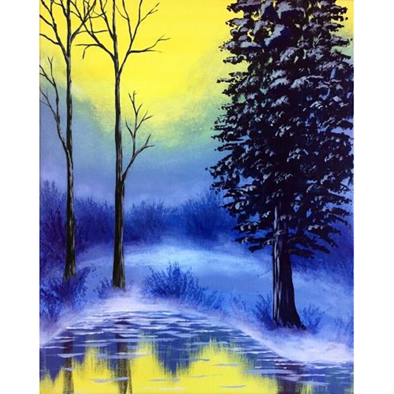 Новый 5D DIY алмазная живопись закат дерево Алмазная вышивка пейзаж вышивка крестом полная круглая дрель ремесла домашний декор подарок