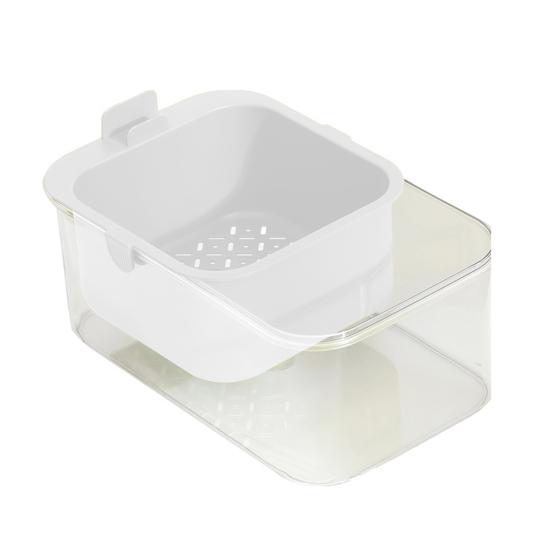 Двухслойная миска для закусок с фруктами и корзиной для слива воды, настольная миска для закусок с держателем для телефона для хранения орехов, конфет, десертов и фруктов.