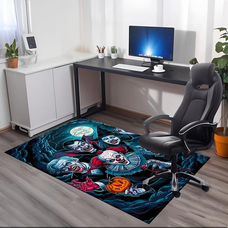 Halloween horror Printed Carpet, for Office Chair Living Room Bedroom Kitchen Room Decor Gifts.