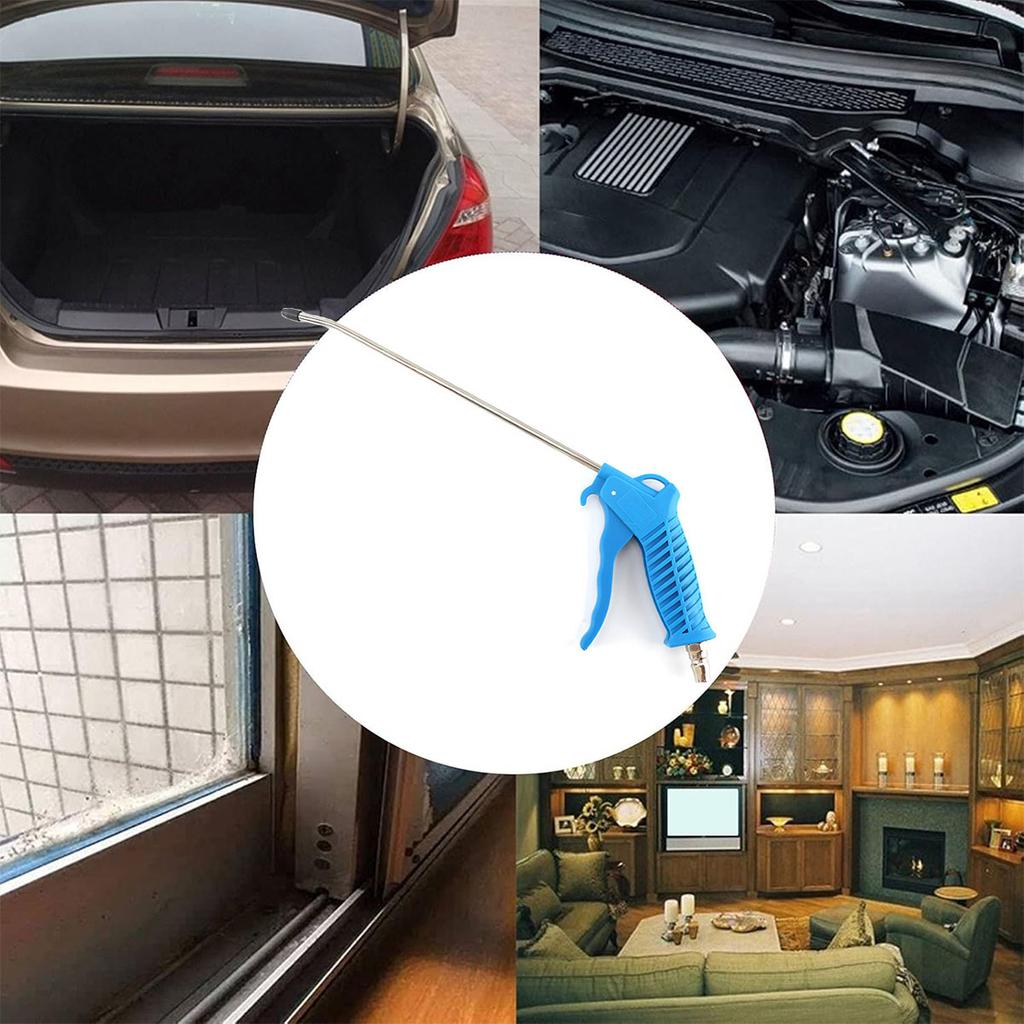 Air Blow Gun,High Flow Air Blower Gun for Compressor with Angled Bent Nozzle,Three Colors To Choose from,Long Style