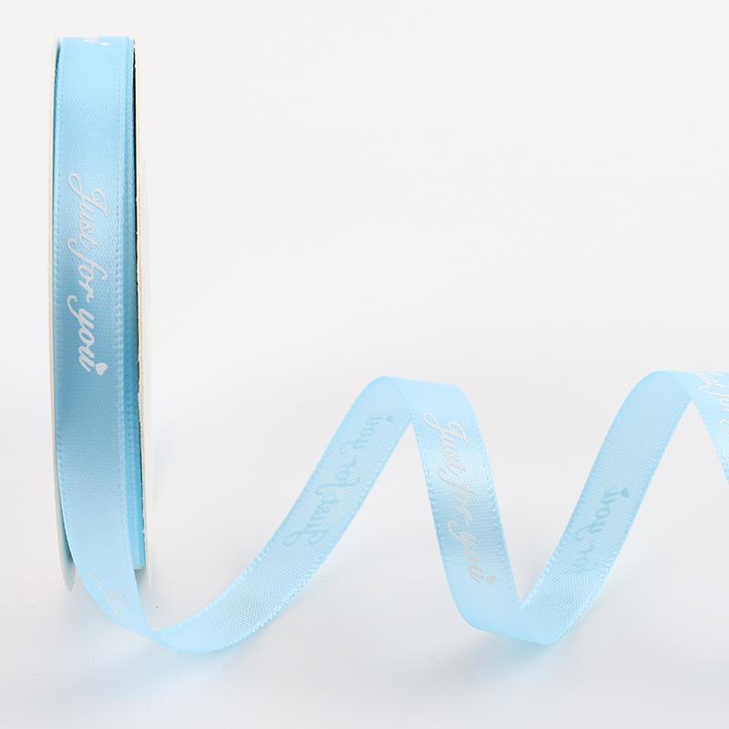 2.5CM Floral Gift Box Polyester Ribbon, 'Just for You' English Letter Cake DIY Bow