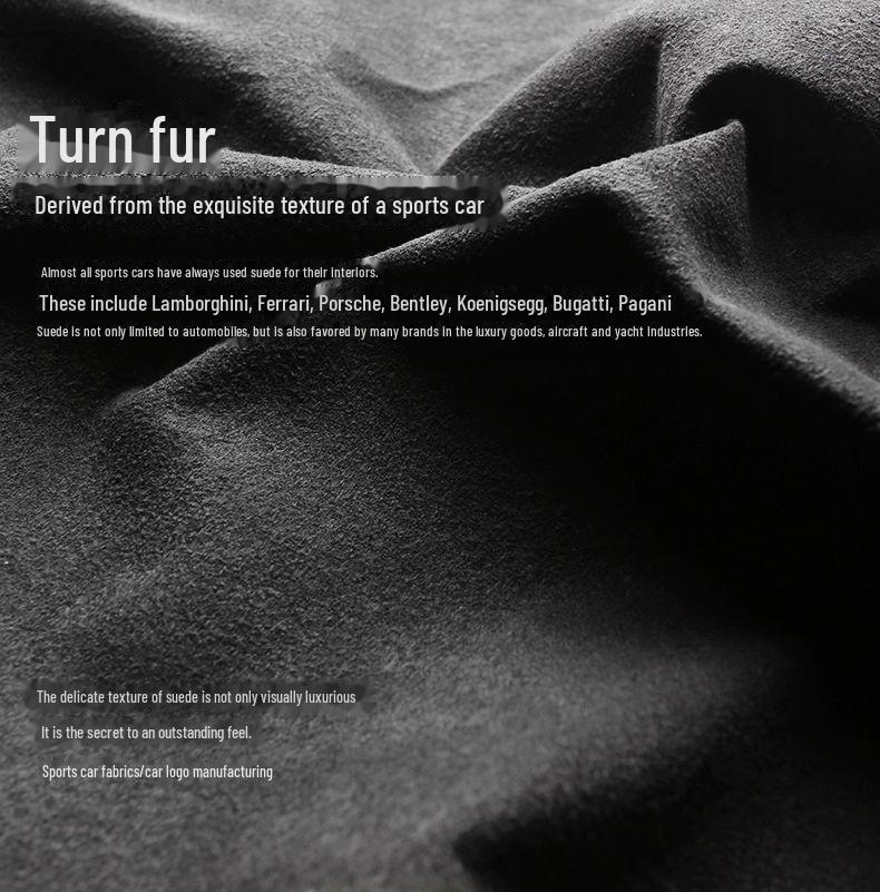 All-Season Suede Leather Steering Wheel Cover, Anti-Fade, No Lint, Round D-Shaped Design