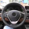 Car Steering Wheel Cover For BMW 1 2 3 Series F20 F21 F22 F30 F34 F36 Perforated Microfiber Leather Braid W/ Needles &