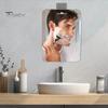 30x20CM Fogless Shower Mirror with Suction Cup Razor Holder Hook Anti-fog Men Shaving Makeup Mirror Shatterproof Frameless Bathroom Hanging Vanity