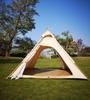2 м семейная уличная хлопковая парусиновая кемпинговая трехсезонная водонепроницаемая палатка-пирамида с двойной дверью для 2-3 человек