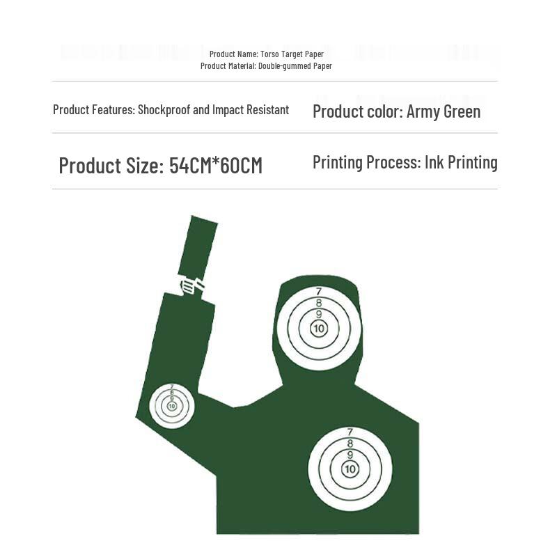 Jingshengxun Half-Body Shooting Target Paper