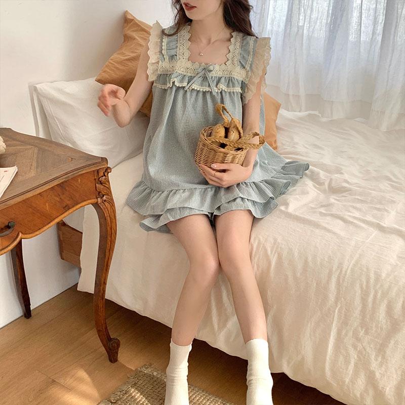 Женская одежда, пижамы, костюм из двух частей, летний сексуальный костюм для отдыха, топ с бретельками через шею, шорты, удобная домашняя одежда с принтом для девочек