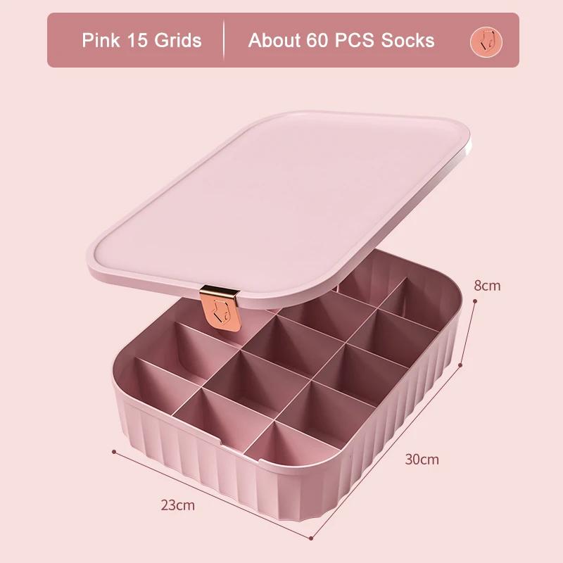New 1PC Underwear Storage Box Home Compartment Bra Underwear Socks Three-in-one Organizer Artifact Drawer Box