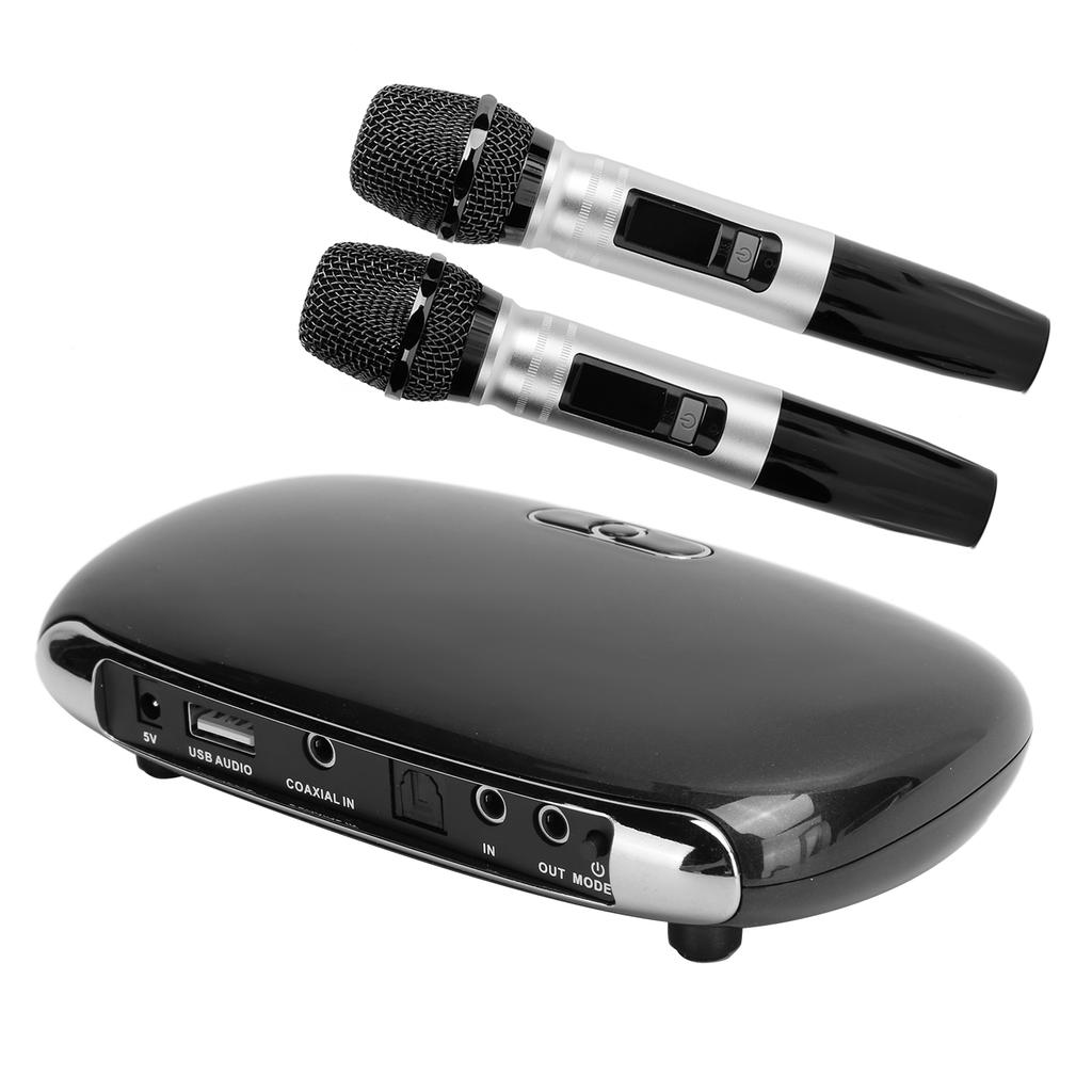 K8 Fibre Coaxial Wireless Bluetooth 5.0 Home Mic Echo Mixing System Microphone with Karaoke BoxUK