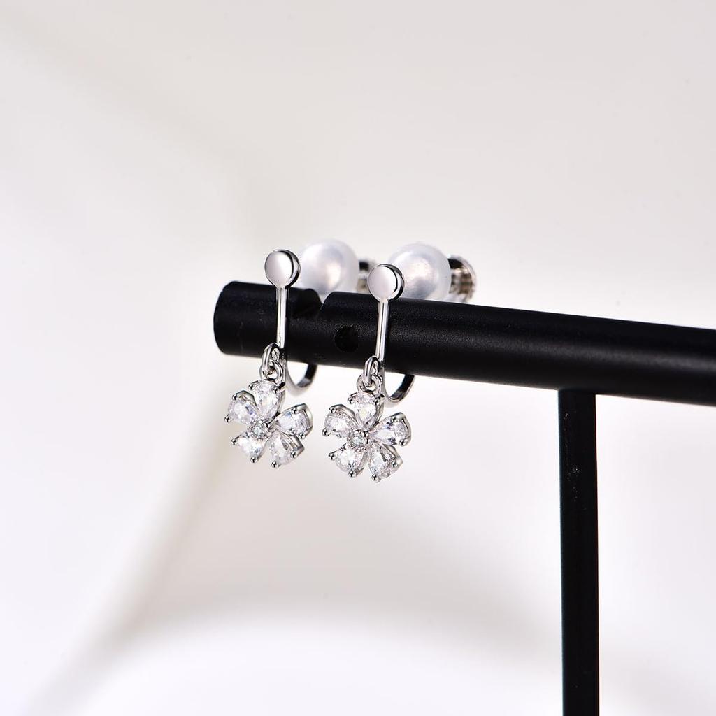 Бесплатная птица Серьги с цветущей вишней для женщин Популярные серьги с подвесками из вишневого металла Гипоаллергенные серебряные серьги 925 пробы с цирконием на день рождения и годовщину Ballantine