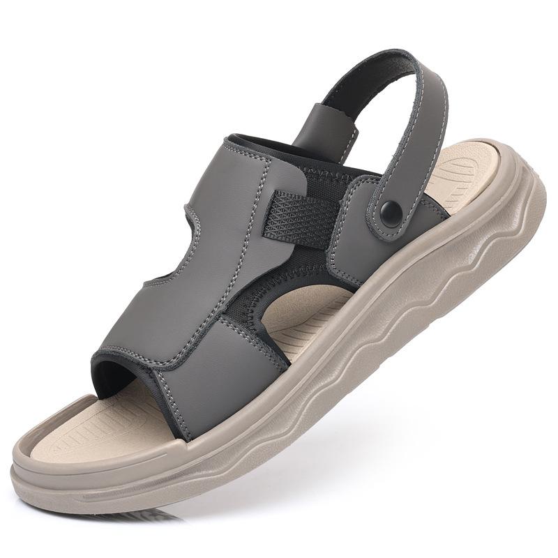 2025 сандалии мужские новые мужские сандалии нескользящие повседневные наружные тапочки износостойкие для вождения классные тапочки 902