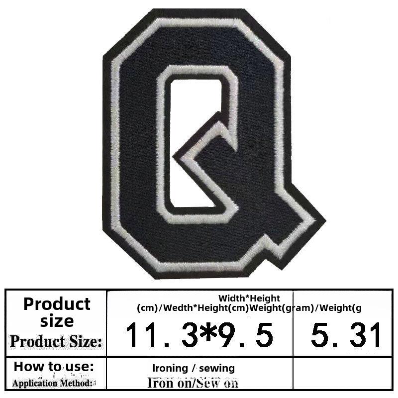 Вышитый алфавит и цифры нашивка на рукаве из джерси