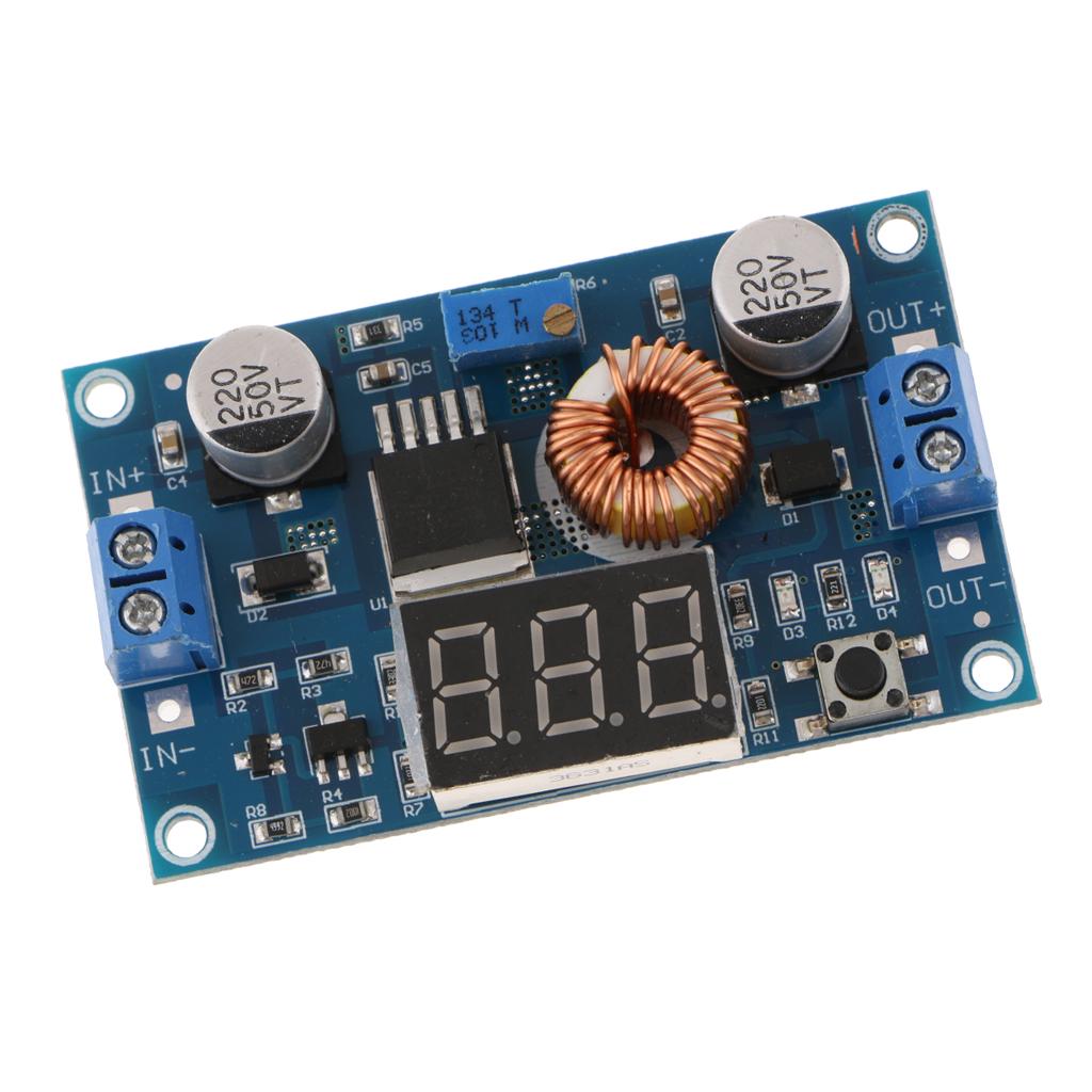 5A 75W Adjustable Buck Converter Power Supply Module LED Display