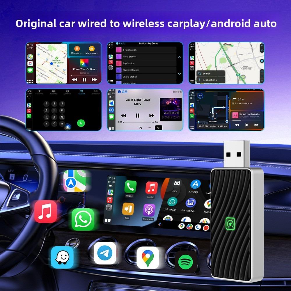 Беспроводной адаптер CarPlay USB к беспроводному CarPlay Android Auto двухканальный блок CarPlay для автомобиля