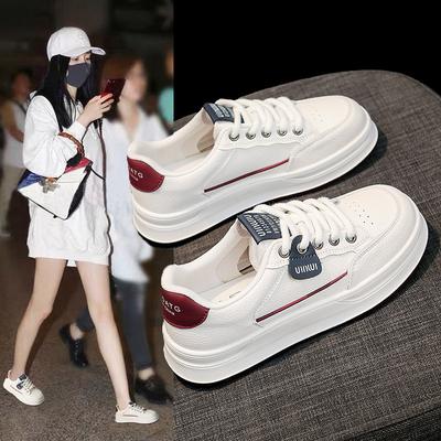 Версия из коровьей кожи~ кожаные маленькие белые туфли для женщин 2025 года, новые весенне-летние дышащие повседневные спортивные туфли для сноубординга, обувь на мягкой подошве для детей