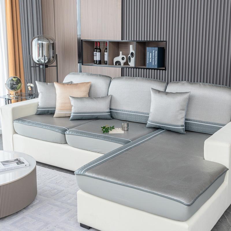 Эластичный чехол для дивана Cool Ice Silk, всеобъемлющая комбинация, универсальный ленивый противоскользящий чехол для дивана, летний чехол из ткани