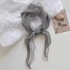 Solid Color Triangle Hair Band Pearl Triangle Bandana Vintage Hair Silk Scarf Girls