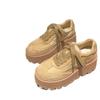 Women's Platform Shoes Fall New Comfort Height Increasing Skinny Lace-up Casual Shoes Fashionable Ladies Shoes