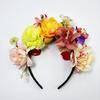 Imitation Flower Decor Hair Hoop Elastic Design Travel Party Headband Various Styles Floral