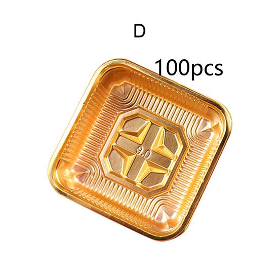 100шт безопасный квадратной формы милый прочный прозрачный контейнер для печенья и конфет контейнер для торта