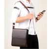 Men's Soft Leather One-shoulder Casual Messenger Bag Business Briefcase Diagonal Vertical Messenger Bag