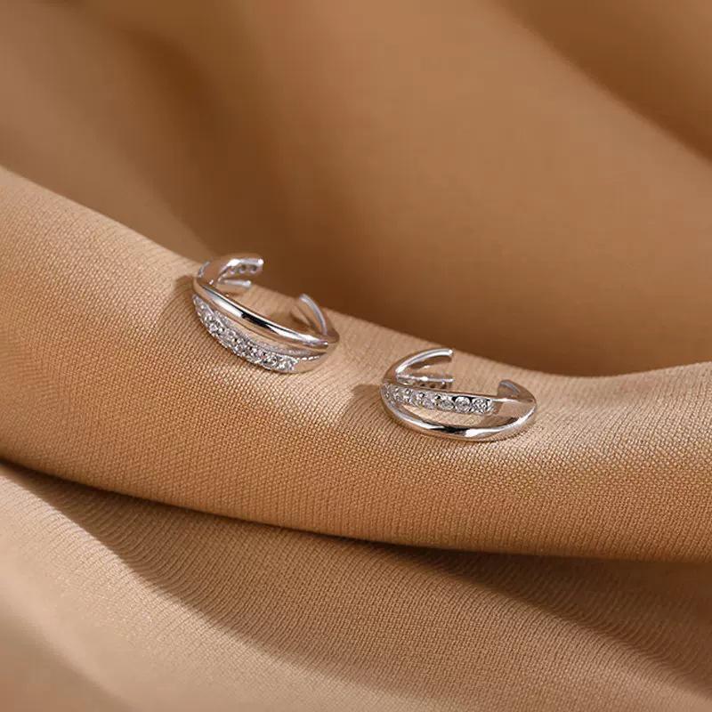 Элегантные геометрические каффы для ушей для женщин - Тренд 2023 года, Не требуют пирсинга