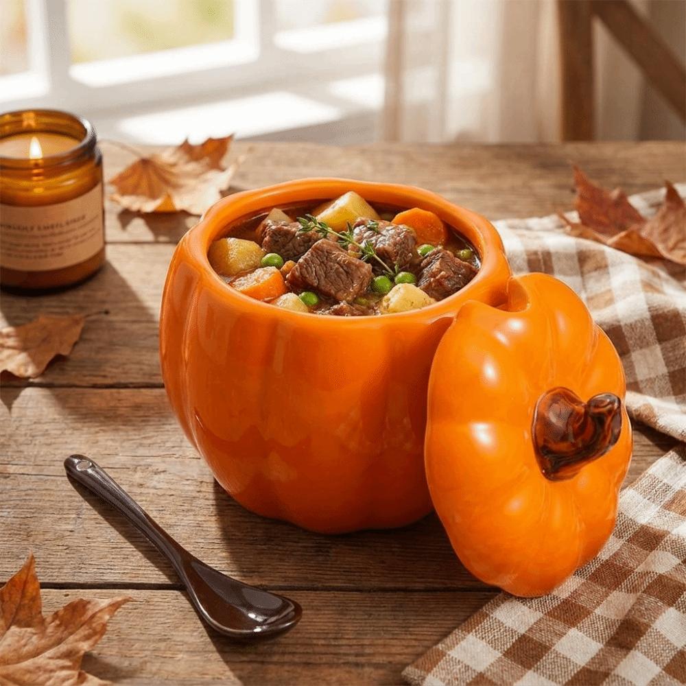Halloween Decorations Soup Bowl with Lid Spice Jar Cartoon Seasoning Jar Halloween