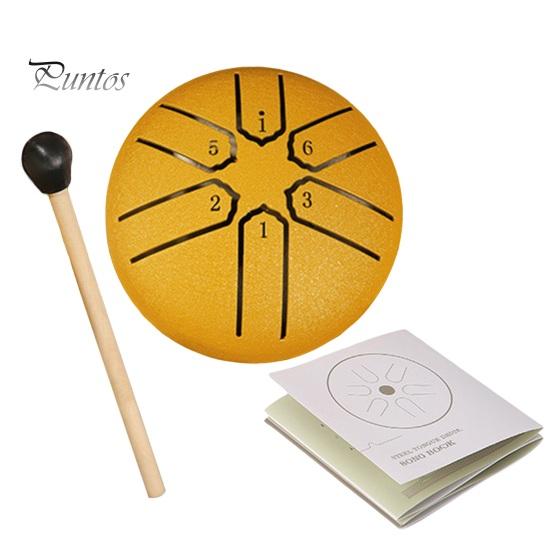 Стальной язычковый барабанчик Rain Chime 3 дюйма 6 нот мини-барабан Handpan Sound Healing Instrument Chakra Tank Drum для йоги, медитации