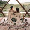 Knit Decorative Boho with Tassels Fringe Bohemian Soft Carpet Throw Blanket Sofa Mat Rug