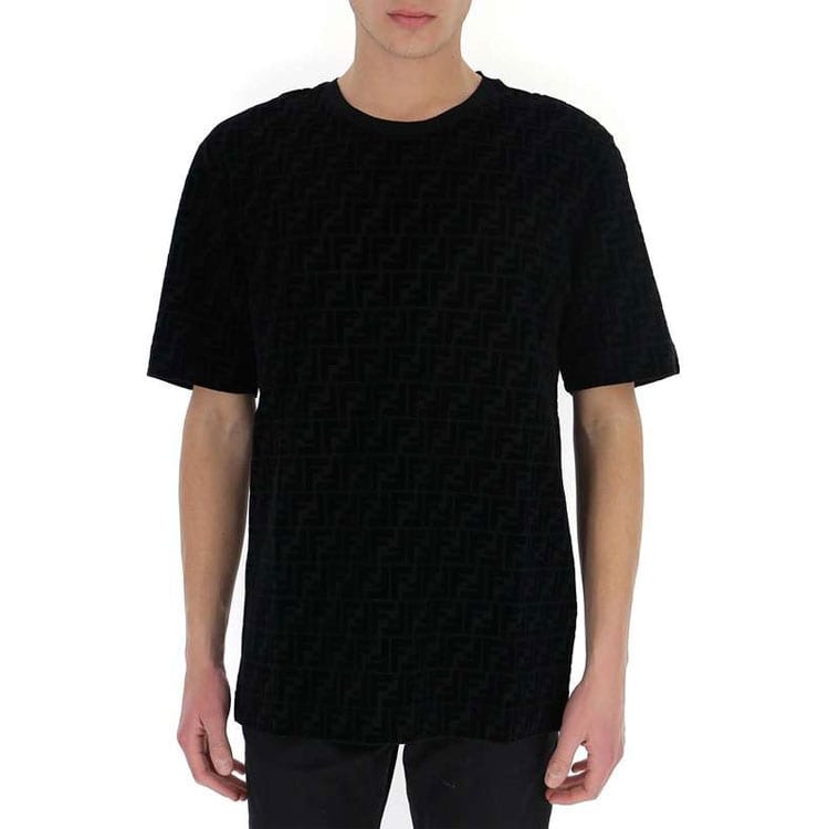 FENDI T Shirt Men's Black Brown FY0936A7D5F0ABB