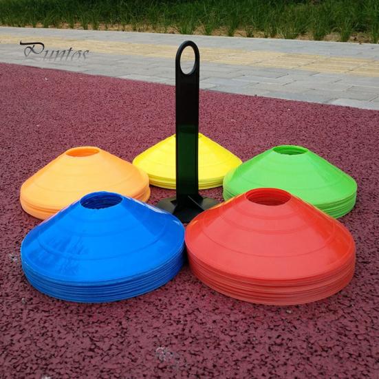 50 шт. футбольные конусы для ловкости, футбольные тренировочные инструменты с сумкой для переноски, яркие цвета, многоразовые спортивные тренировочные конусы, тренировочное оборудование